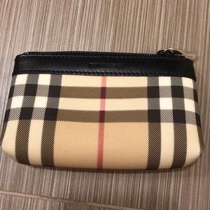 Authentic Burberry Coin Pouch with Classic Check